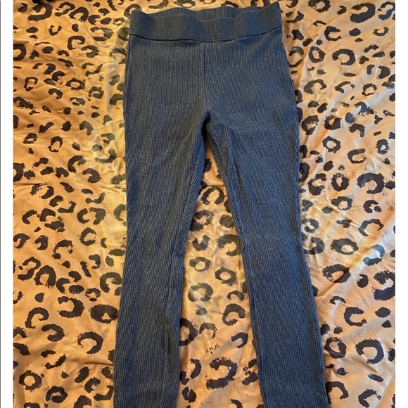 Heather Grey Ribbed Legging - Picture 3 of 3